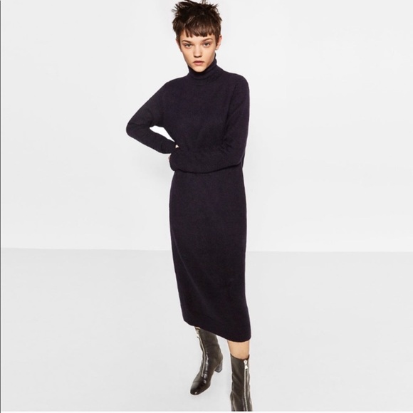 zara turtleneck dress